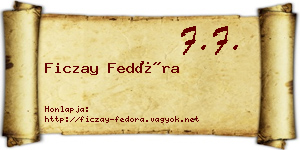 Ficzay Fedóra névjegykártya